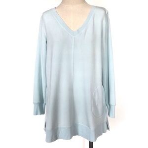 Soft Surroundings Pale Blue Siesta Soft Tunic Sweater Size Small